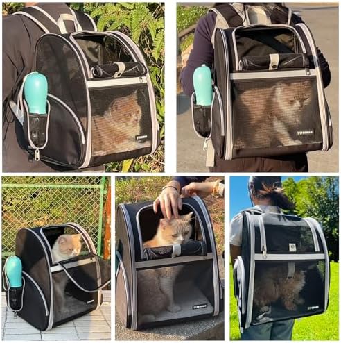 Cat Backpack Carrier for Small Dogs and Medium cat Puppy Kitten Bunny Pet - Image 4