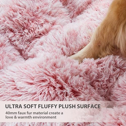 BFPETHOME Dog Beds for Large Dogs, Plush Dog Crate Bed Fluffy Cozy Kennel Pad - Image 3