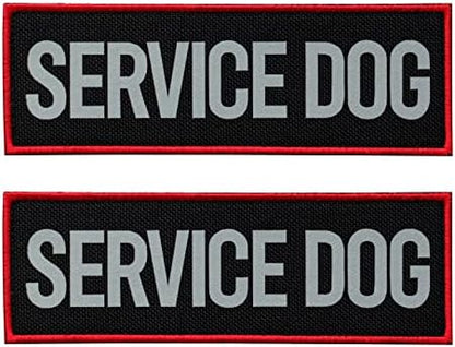 2 Pcs Reflective Service Dog Patch Set by FITZNORA