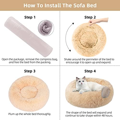Nisrada Cat Beds for Indoor Cats, 24 Inch Dog Bed for Small Melium Large Dogs - Image 5