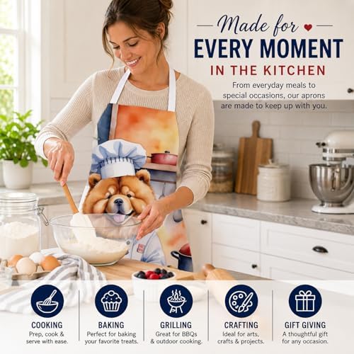 Caroline's Treasures Chow Chow The Chef Apron Cooking Kitchen Server Baking - Image 6