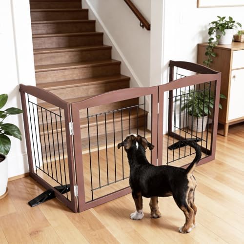 ZJSF Freestanding Dog Fence Indoor, Foldable Dog Gate - Image 3
