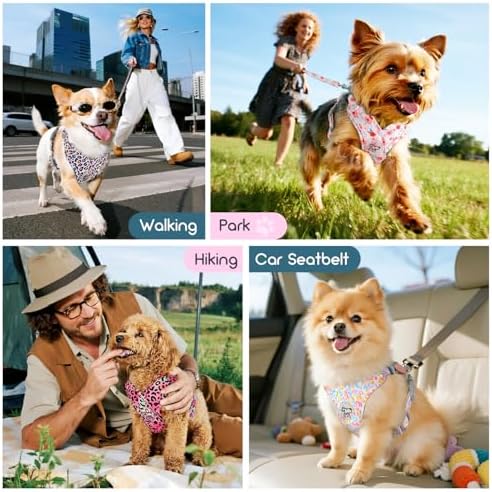 Pawaboo Small Dog Harness and Leash Set, Puppy Harness X-Frame Adjustable - Image 7