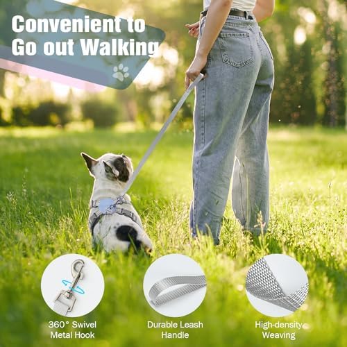 Pawaboo Small Dog Harness and Leash Set, Puppy Harness X-Frame Adjustable - Image 6