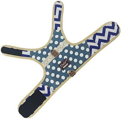 Cat Harness and Leash Set Escape Proof, Polka Dot Blue - Image 6