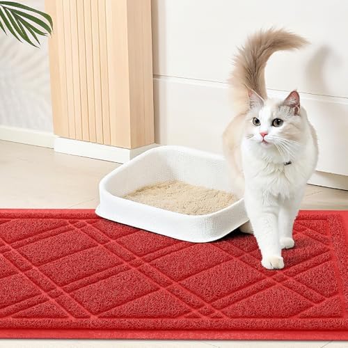 Smiry Cat Litter Box Mat 30x17, Non-Slip Water Resistant Litter Trapping Mat - Image 7