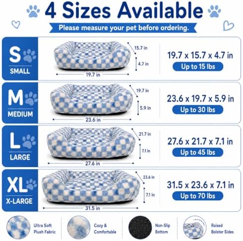 Washable Dog Bed for Small Dogs, Soft Plush Pet Bed - Image 4