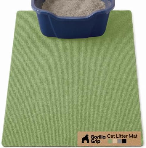GORILLA GRIP Cat Litter Box Mat, Soft Felt Scatter Catcher by GorillaGrip