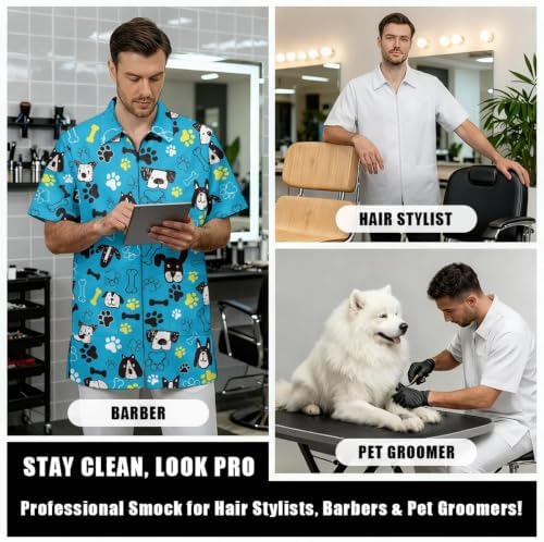 Funny Print Barber Jackets & Smocks - Image 6