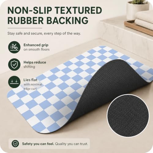 Natural Diatomaceous Earth Bath Mat, Ultra Thin Quick Dry Floor Rug - Image 5