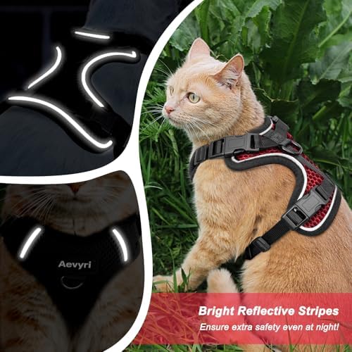 Cat Harness and Leash for Walking Escape Proof Soft Adjustable Cat Leash - Image 5