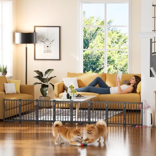 Snughome 2 Pack Short Dog Gate Indoor, Expand Up to 48’’ Wide Foldable Pet Gate - Image 5