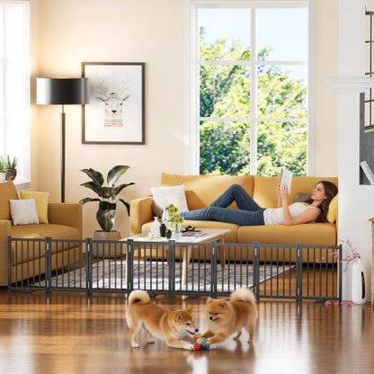 Snughome 2 Pack Short Dog Gate Indoor, Expand Up to 48’’ Wide Foldable Pet Gate - Image 5