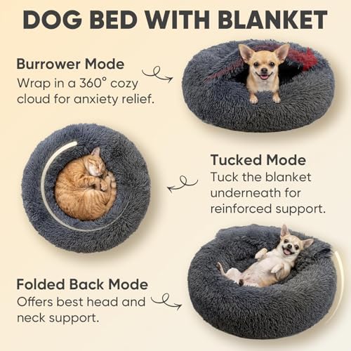 Himax Dog Beds for Small Dogs, Donut Dogs Beds - Image 5