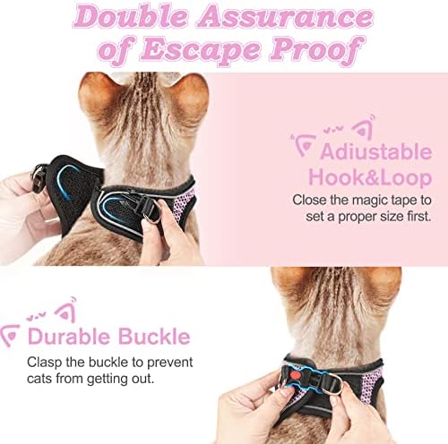 Cat Harness and Leash for Walking Escape Proof, Adjustable Kitten Vest Harness - Image 6