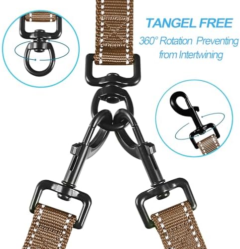 PetBonus Double Dog Leash, No Tangle Dual Leash, Walking Training Lead - Image 2