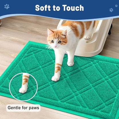 Smiry Cat Litter Box Mat 36x24, Non-Slip Water Resistant Litter Trapping Mat - Image 6