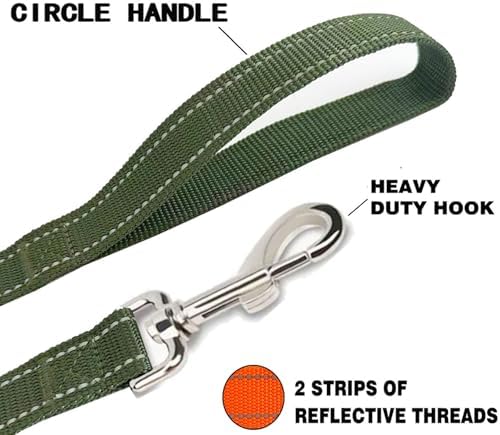 Reflective Dog Leash 4Ft /5 Foot /6 Feet Long, 1 Inch Wide, - Image 4