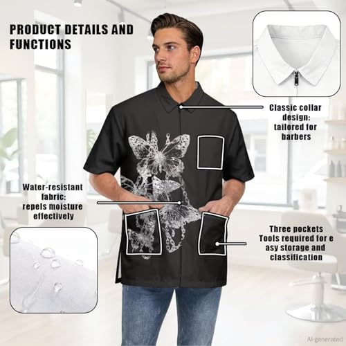 Men’s Pet Barber Jacket, Professional Design Water & Hair Proof - Image 6