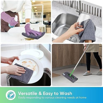 HOMEXCEL Grey Microfiber Cleaning Cloth, Microfiber Towels - Image 5