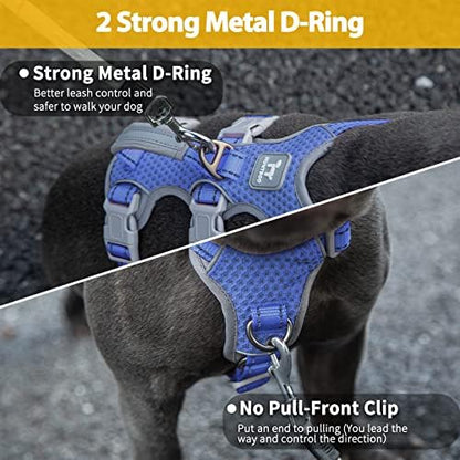 Huntboo Escape Proof Harness, No Slip Dog Harness Escape Proof, Fully - Image 4