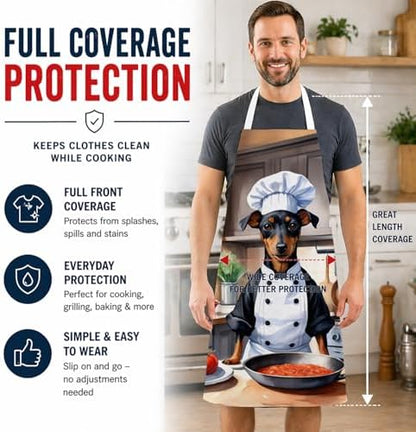 Caroline's Treasures Manchester Terrier The Chef Apron Cooking Kitchen Server - Image 3
