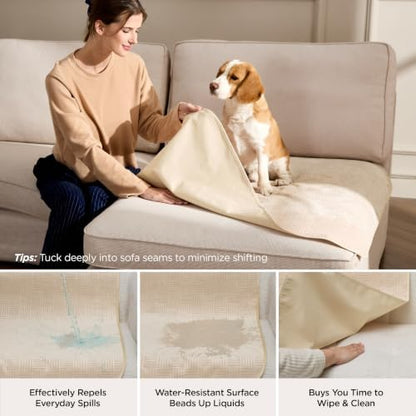 Bedsure Waterproof Couch Cover for Sofa and Dogs Quick Drying - Image 2