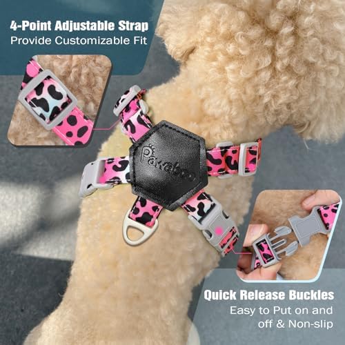 Pawaboo Small Dog Harness and Leash Set, Puppy Harness X-Frame Adjustable - Image 4