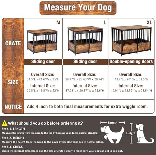 KOOPRO 32 Inch Dog Crate Furniture - Image 5