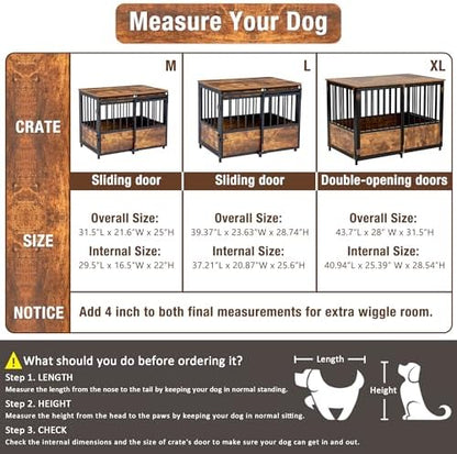 KOOPRO 32 Inch Dog Crate Furniture - Image 5