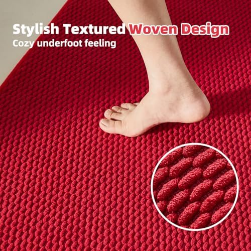 TYUU Christmas Bathroom Rugs Non Slip Washable, Super Absorbent Thin Bath Mat - Image 3
