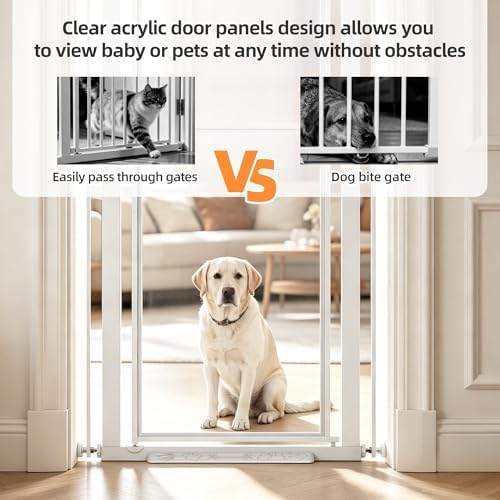 56" Extra Tall Clear Cat Gate, 37.4‑41.3" Wide Pet Gate - Image 4