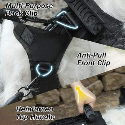 No Pull Tactical Dog Harness Medium Sized Dog, Service Dog Vest - Image 4