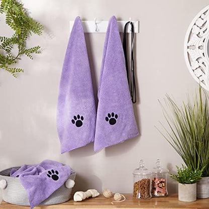 Bone Dry Pet Grooming, Embroidered Microfiber Towel Drying Collection - Image 5