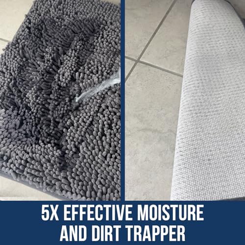 Muddy Mat Chenille Bathroom Rugs Quick Dry Microfiber Mats Non Slip Washable - Image 3