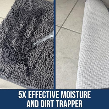 Muddy Mat Chenille Bathroom Rugs Quick Dry Microfiber Mats Non Slip Washable - Image 3