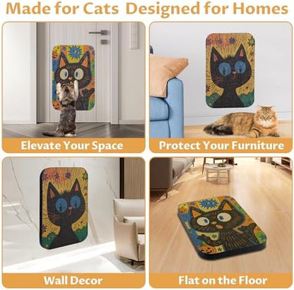 2 Pack Cat Wall Scratcher, Art Cat Scratching Board - Image 5