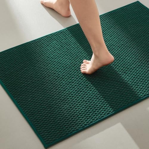 TYUU Bathroom Rugs Non Slip Washable, Super Absorbent Thin Bath Mat Quick Dry by TYUU