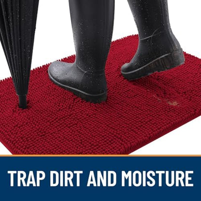 OLANLY Dog Door Mat for Muddy Paws 70x35, Super Absorbent Chenille Mud Mat - Image 2