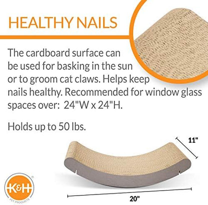 K&H Cat Window Perch, EZ Mount Window Cat Scratcher Kitty Sill Cradle - Image 2
