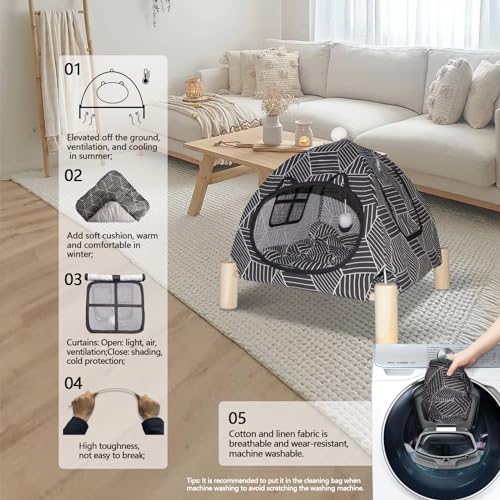 Elevated Pet Hammock Bed Tent House - Image 4