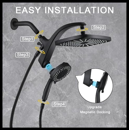 Rain Shower Head with Handheld Showerhead - Image 6