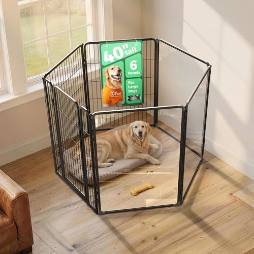 FXW AuraSpace Pro Acrylic & Wire Mesh Indoor Dog Playpen, 6 Panels by FXW