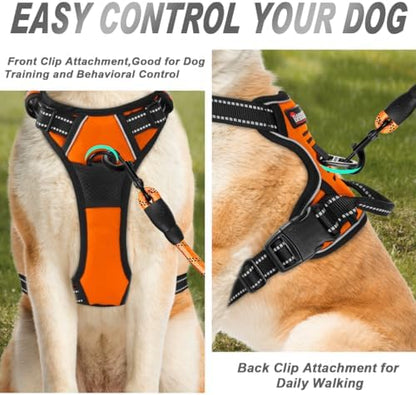 BARKBAY Dog Harness No Pull for Large Dogs Front Back Clips, Dog Vest - Image 2
