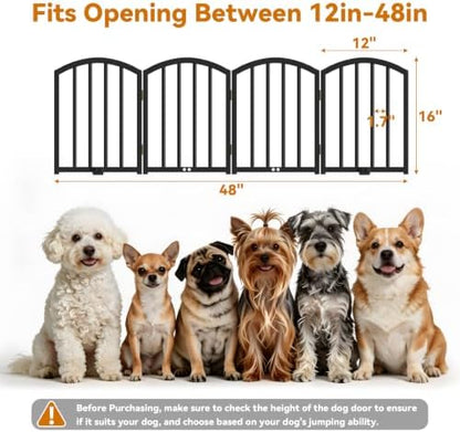 SNUOWU 16 Inch Full Metal Freestanding Short Dog Gate - Image 2