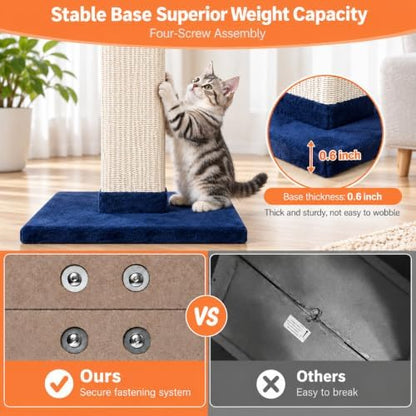Cat Scratching Post 33 Inch Nature Sisal Scratch Post - Image 5