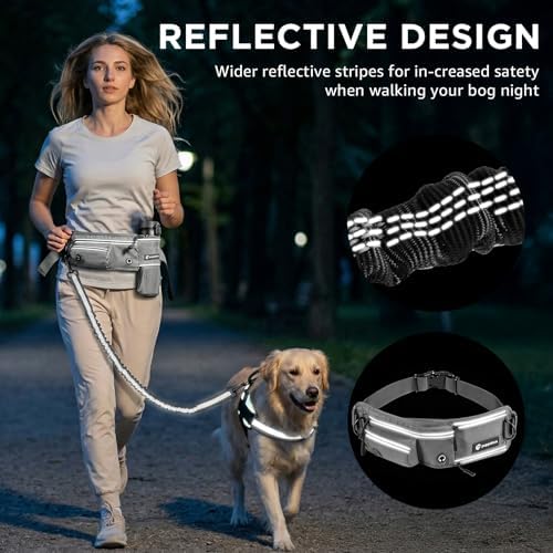 Hands Free Dog Leash with Waist Pack Bungee - Image 5