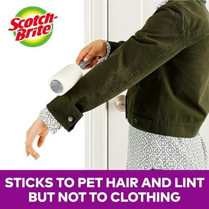 Scotch-Brite Pet Extra Sticky Lint Rollers 4 Rollers 48 Sheets Per Roller 192 - Image 3