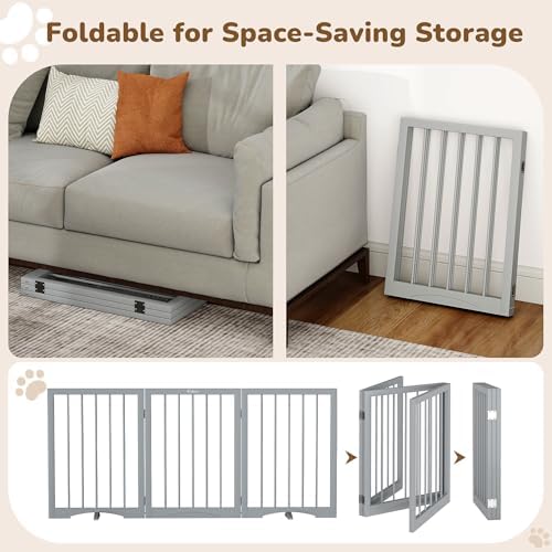 Free Standing Dog Gate Indoor, Foldable Dog Gate - Image 6
