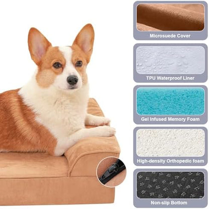 Rainmr Microsuede Dog Bed Orthopedic Washable - Image 3